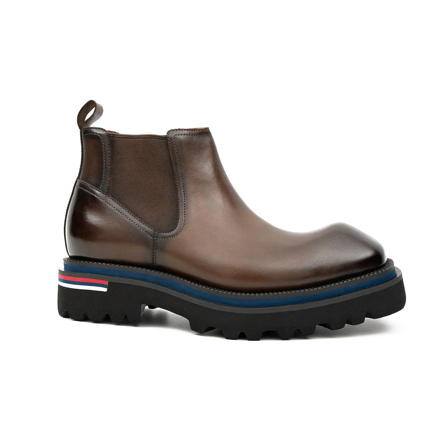 Square Toe Platform Chelsea Boots