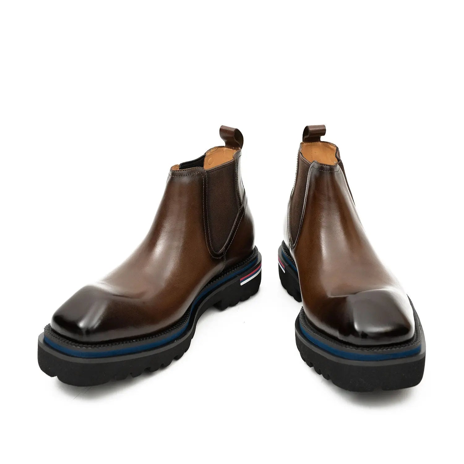 Square Toe Platform Chelsea Boots