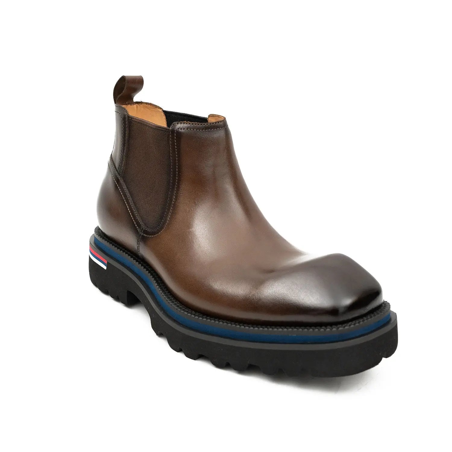 Square Toe Platform Chelsea Boots