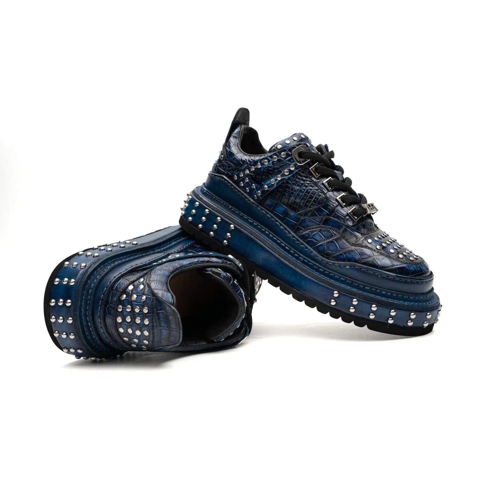 Midnight Croc Studded Platform Sneaker
