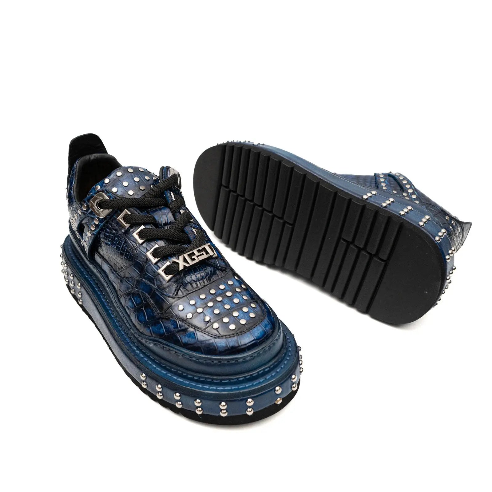Midnight Croc Studded Platform Sneaker