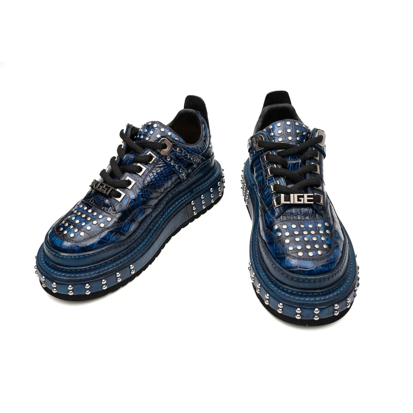 Midnight Croc Studded Platform Sneaker