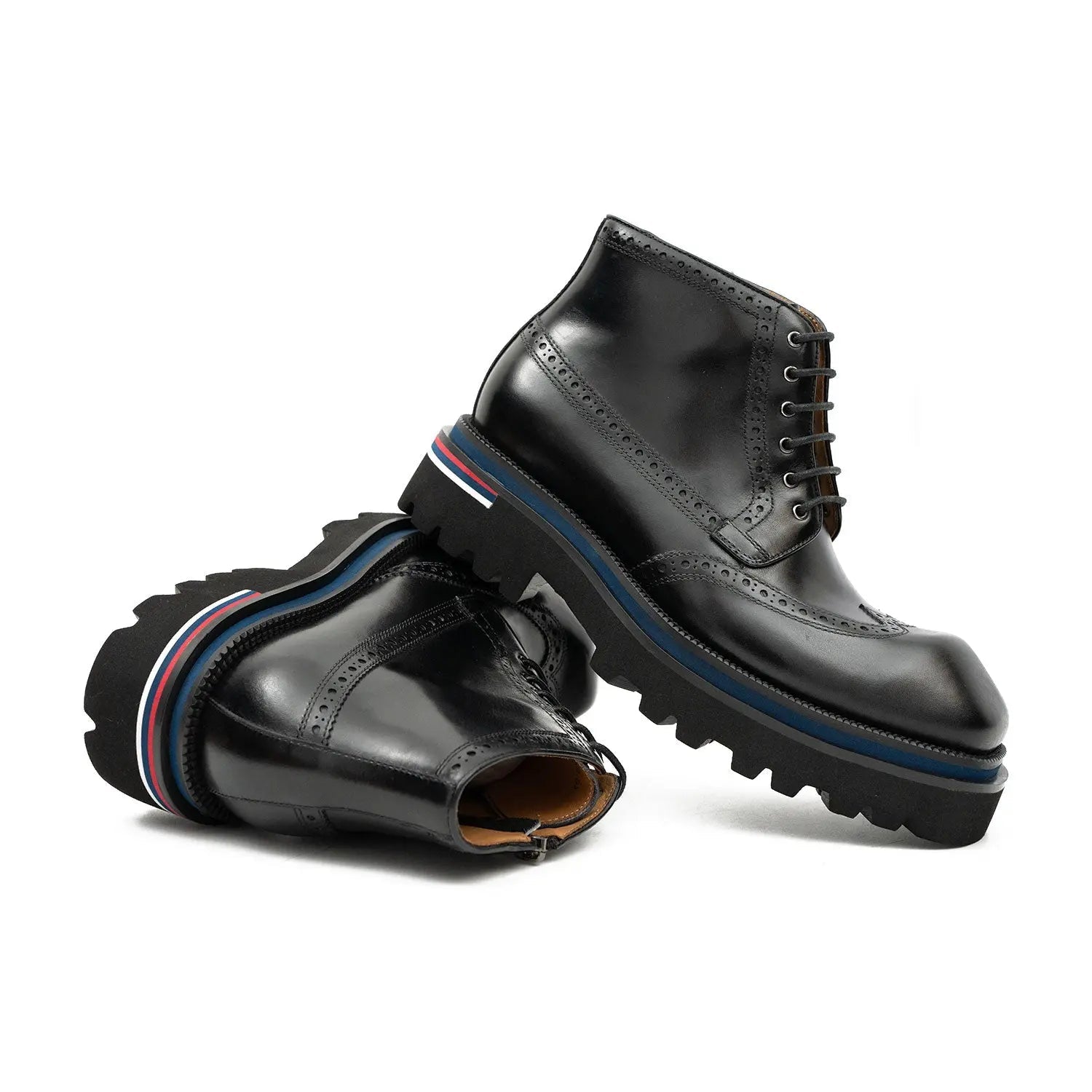 Black Lug Sole Combat Boot