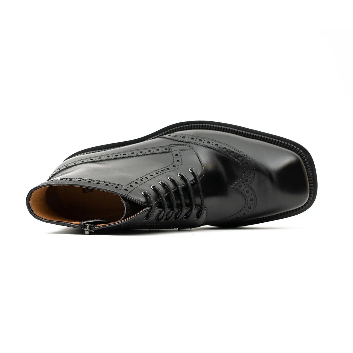 Black Lug Sole Combat Boot