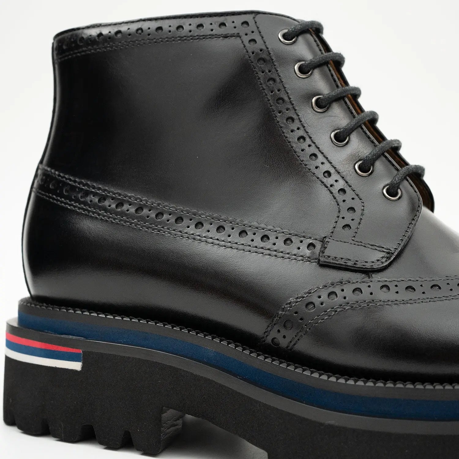Black Lug Sole Combat Boot
