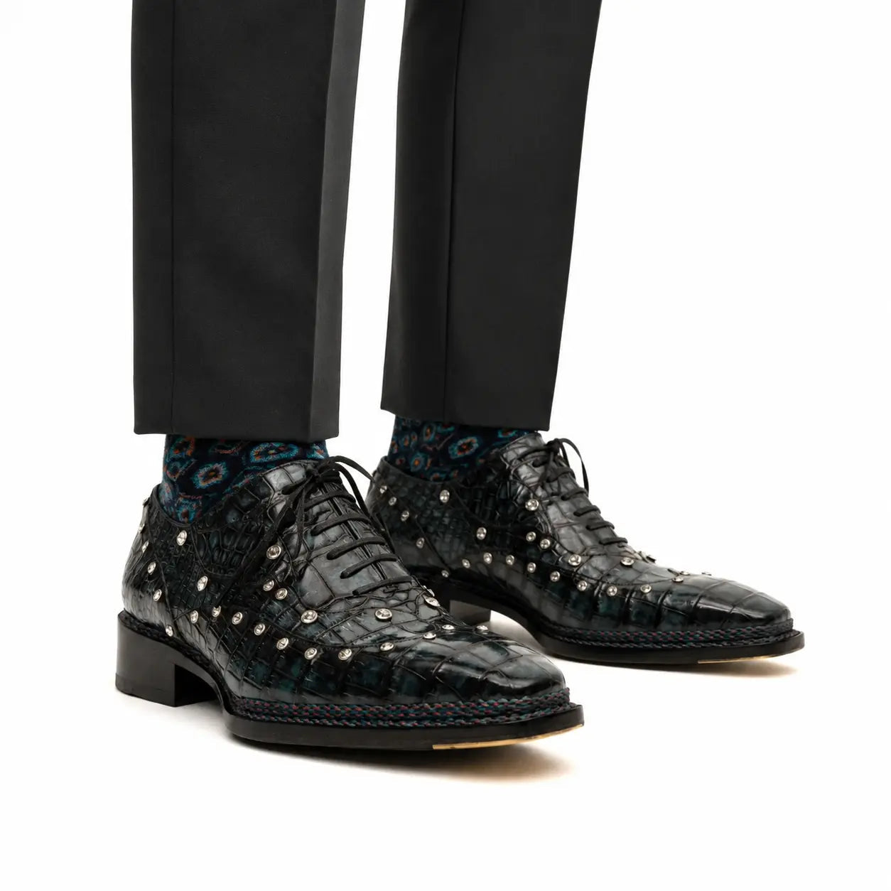 Studded Crocodile Norwegian Oxford