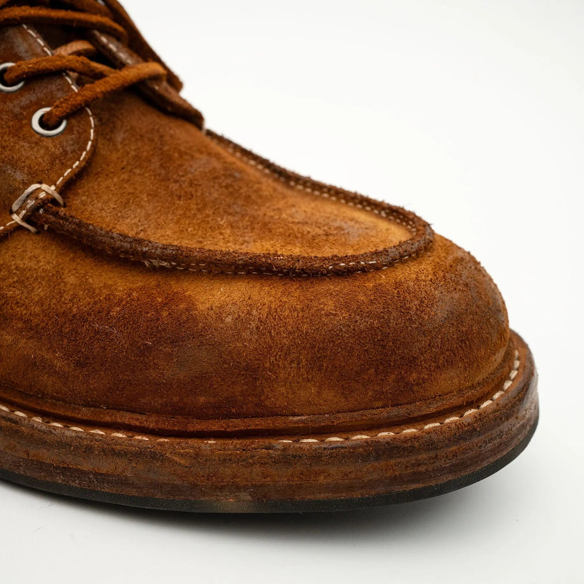 Tan Washed Horsehide Moc Shoes