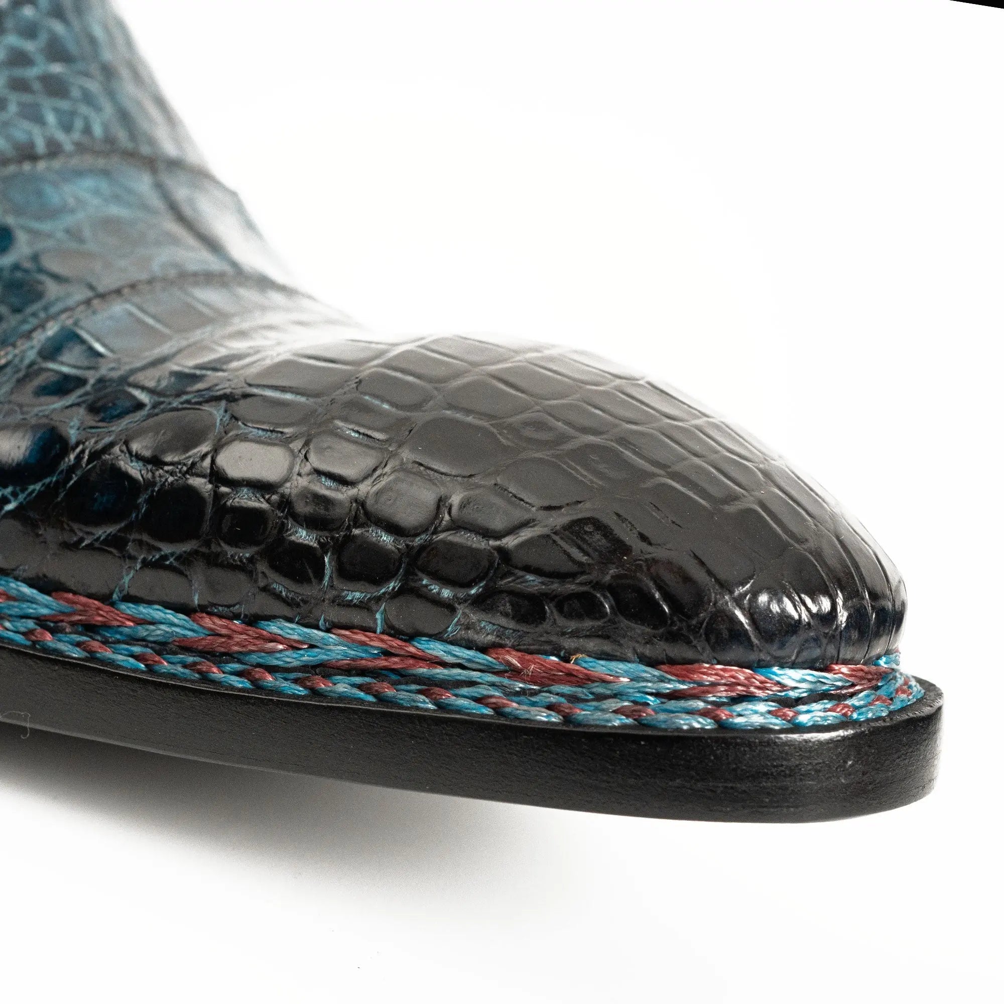Teal Crocodile Chelsea Boot