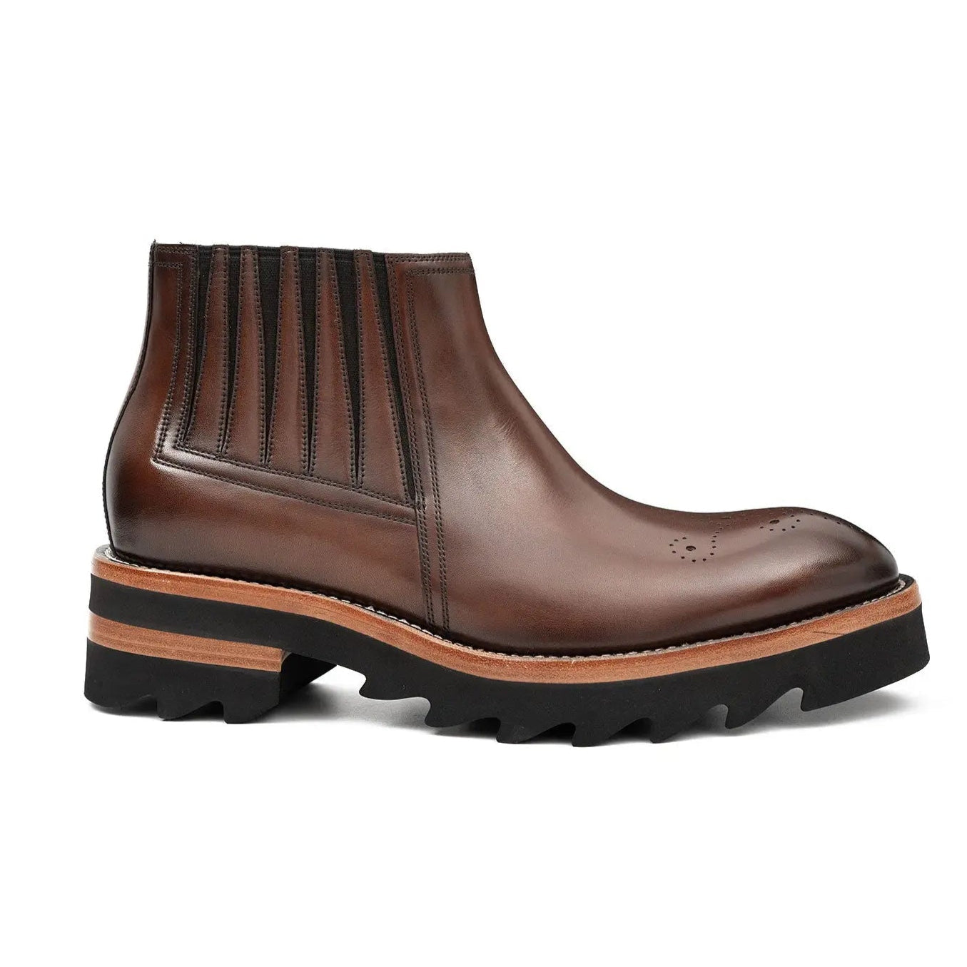 Brown Lug Sole Chelsea Boot