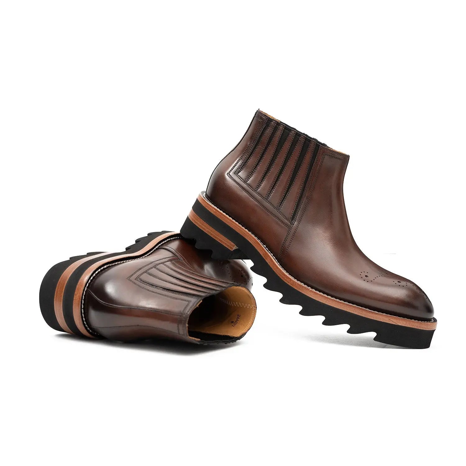 Brown Lug Sole Chelsea Boot