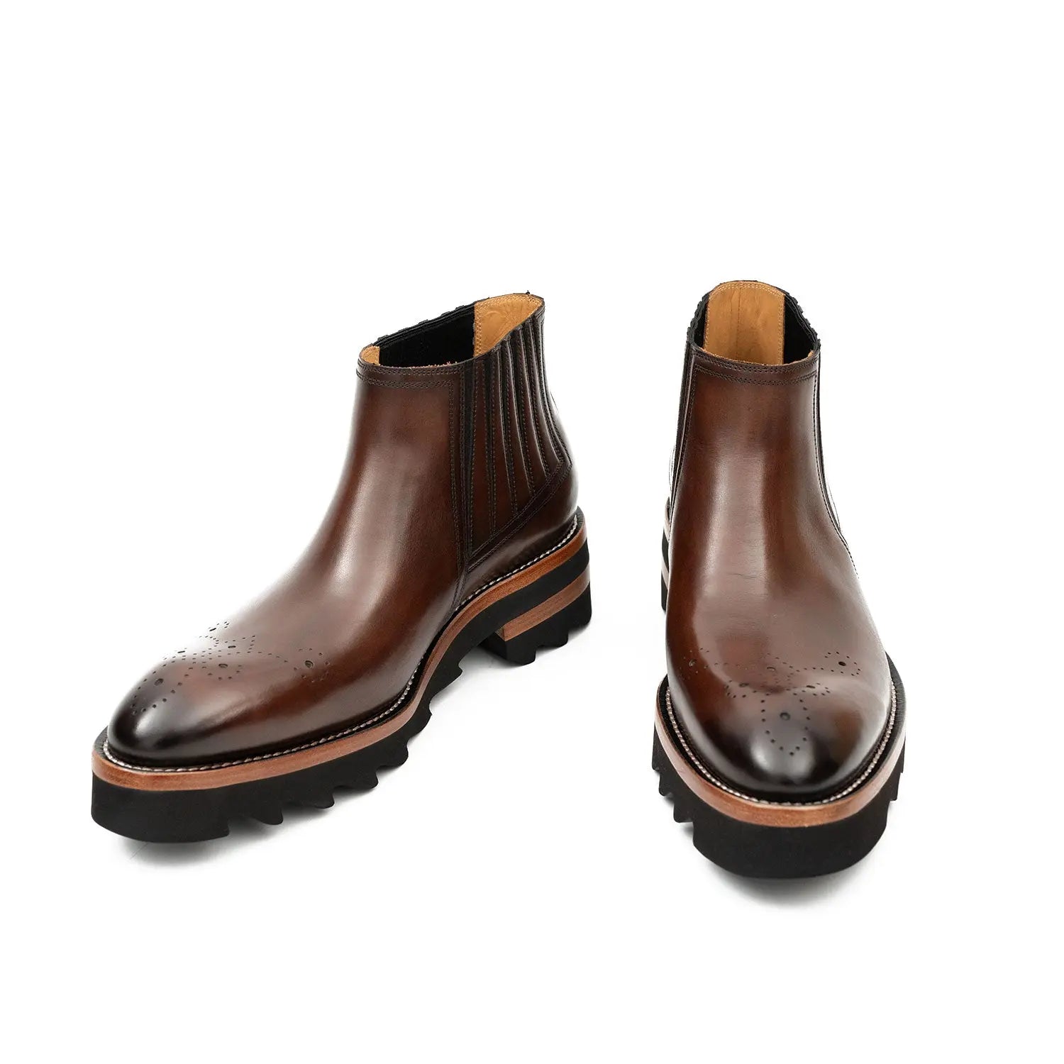 Brown Lug Sole Chelsea Boot