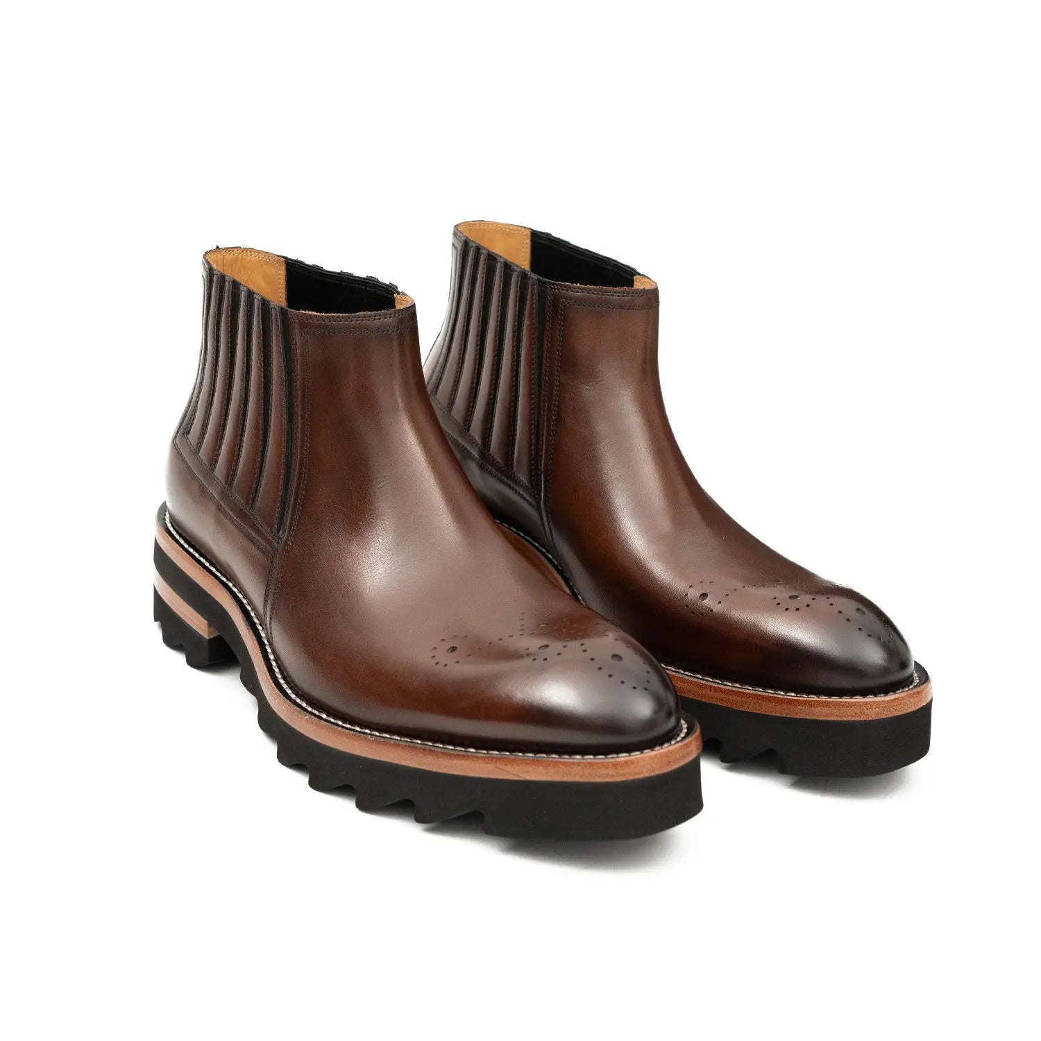 Brown Lug Sole Chelsea Boot