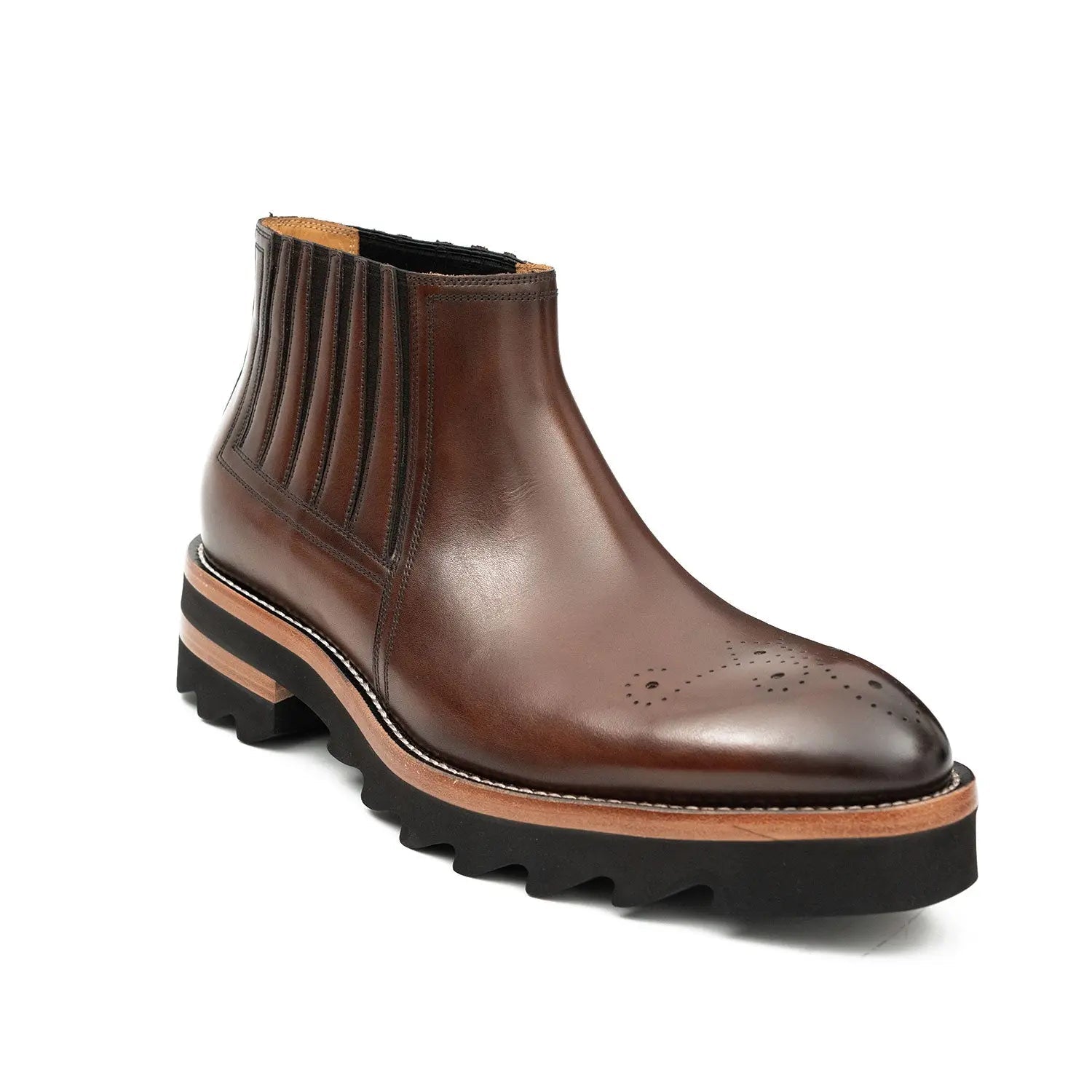 Brown Lug Sole Chelsea Boot