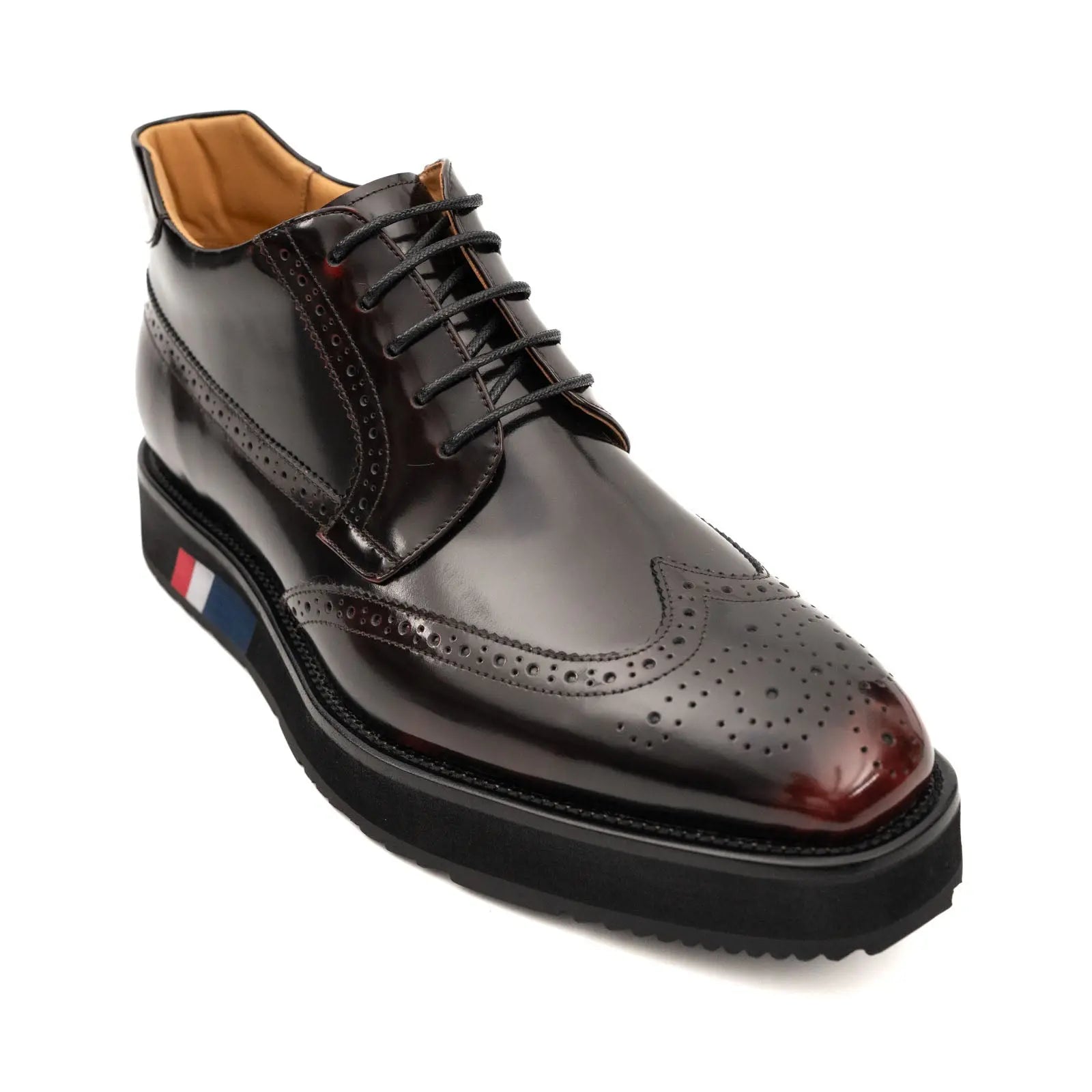 Burnished Platform Derby Shoe