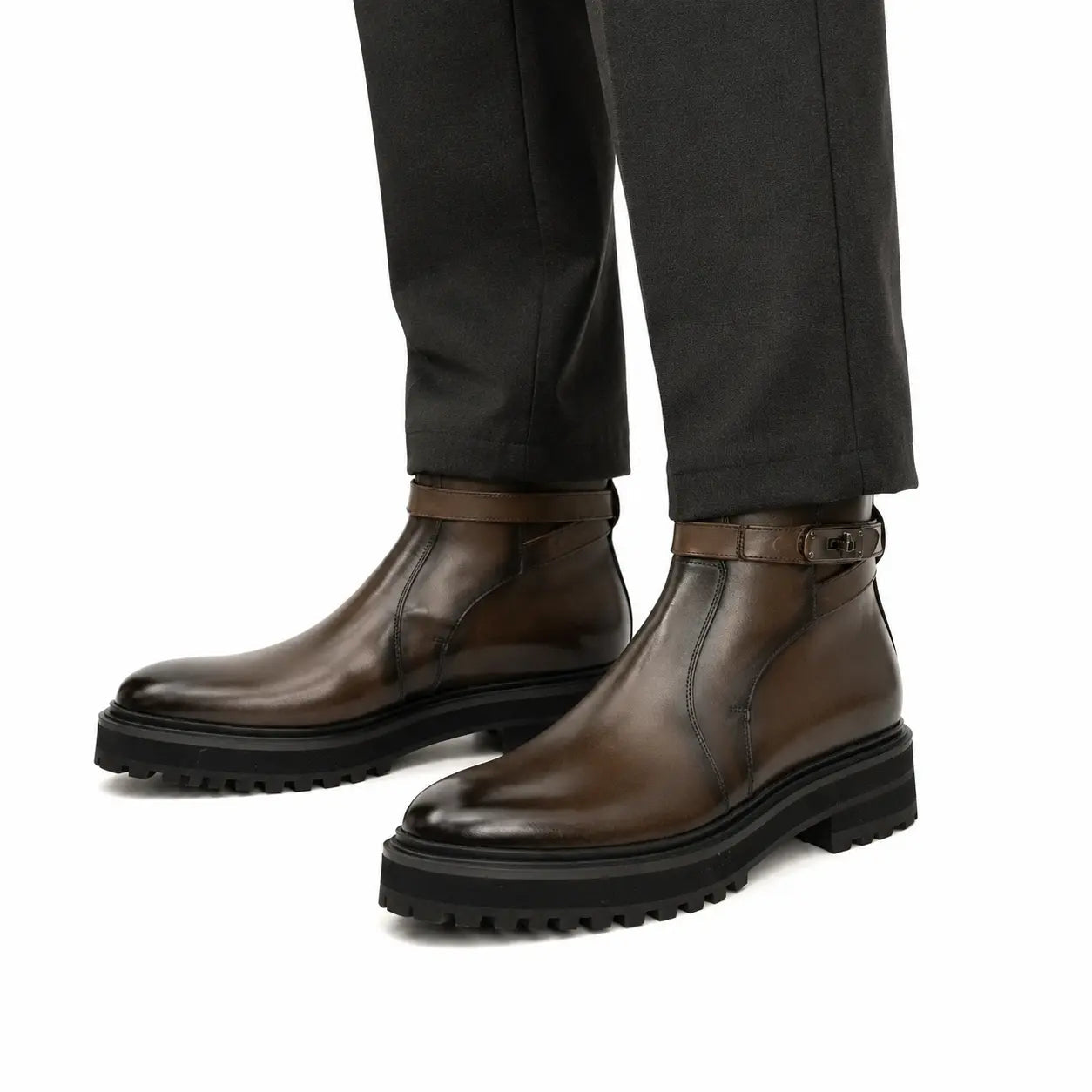 Walnut Strap Chelsea Boot