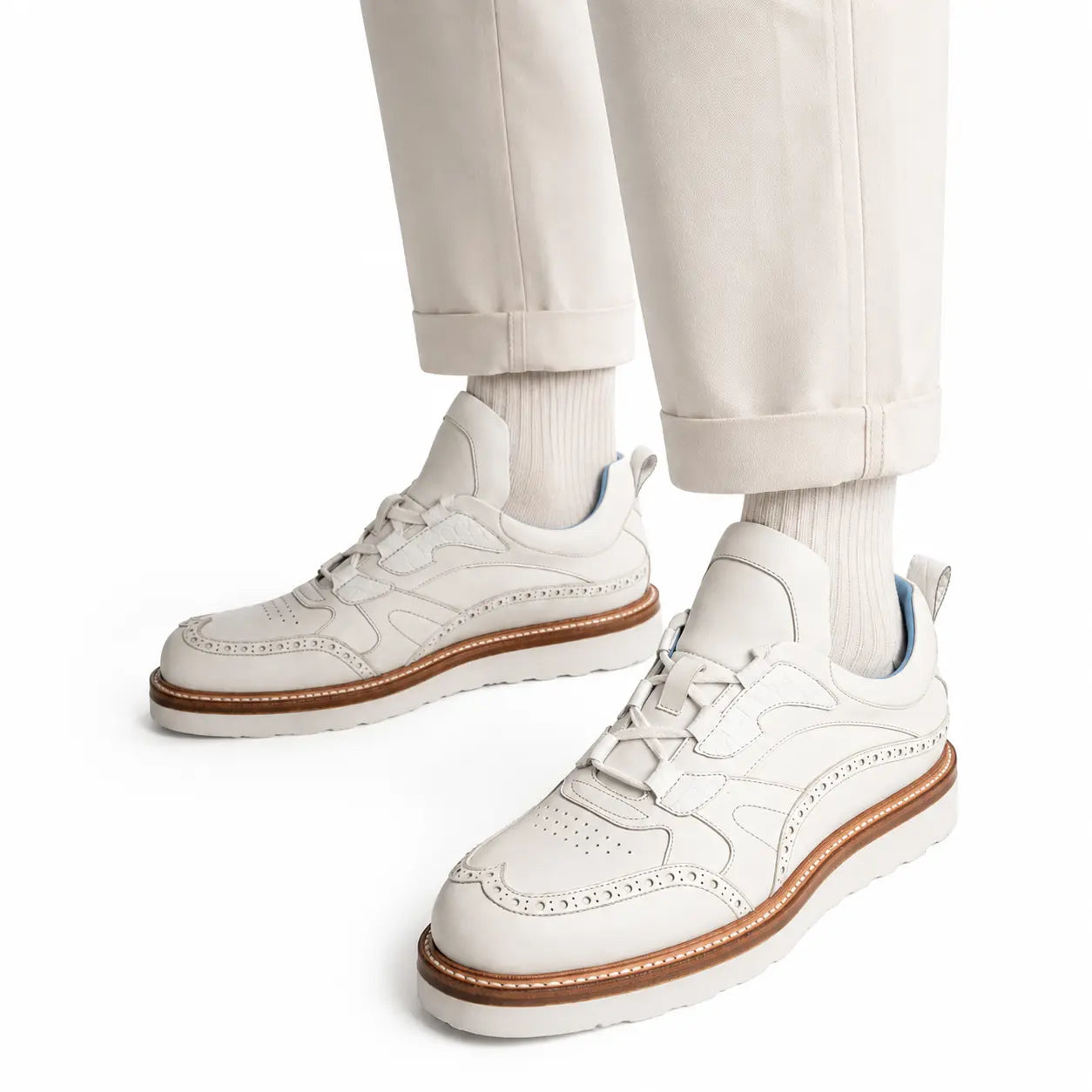 White Brogue Hybrid Sneaker