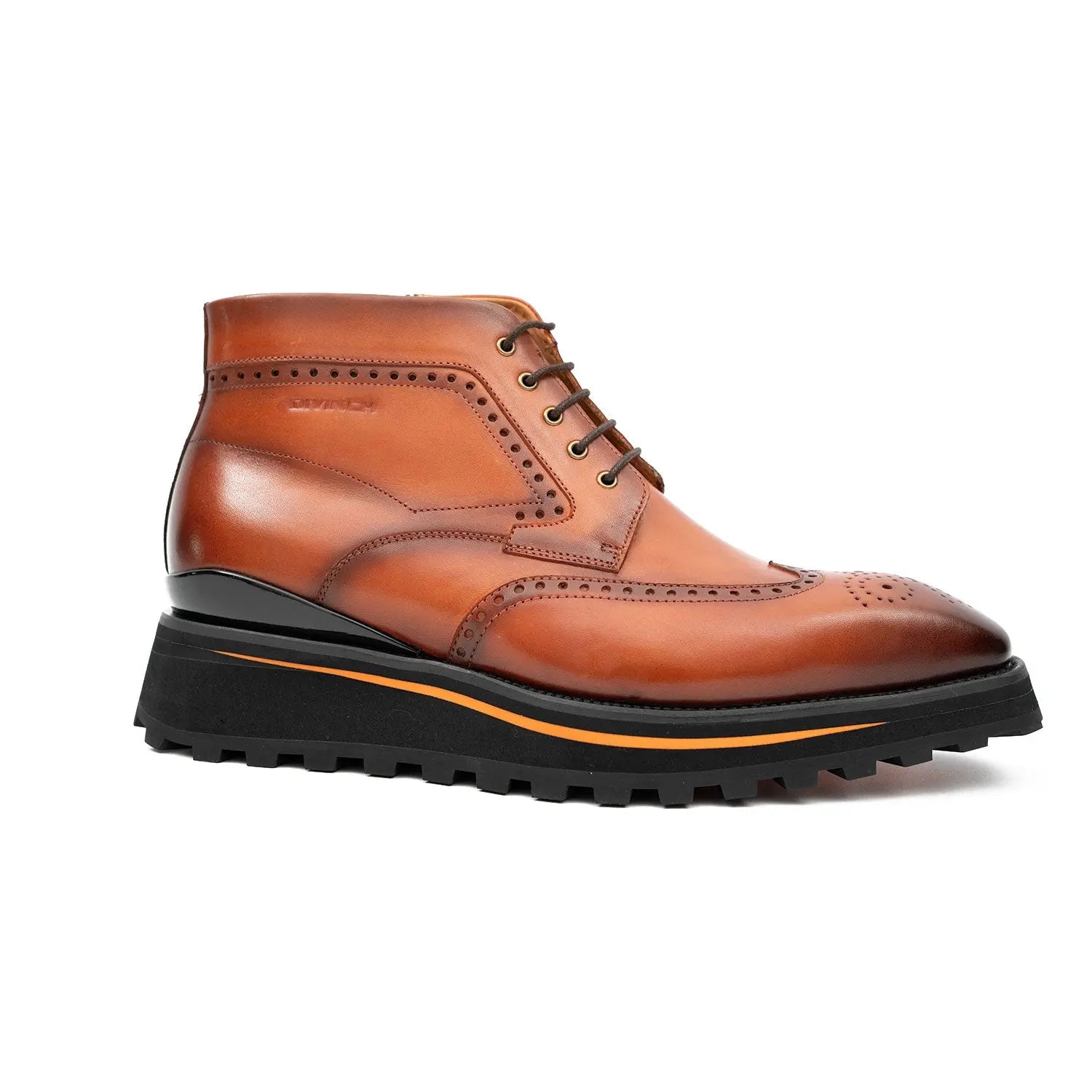Walnut Wingtip Martin Boot