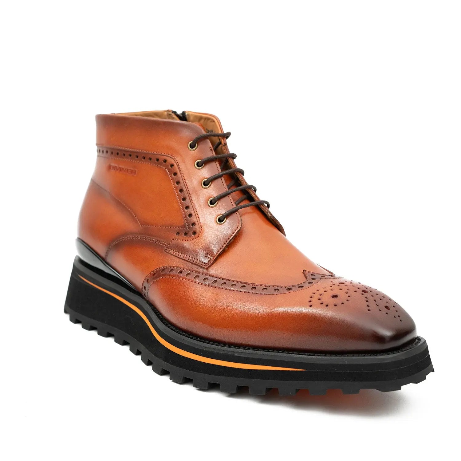 Walnut Wingtip Martin Boot