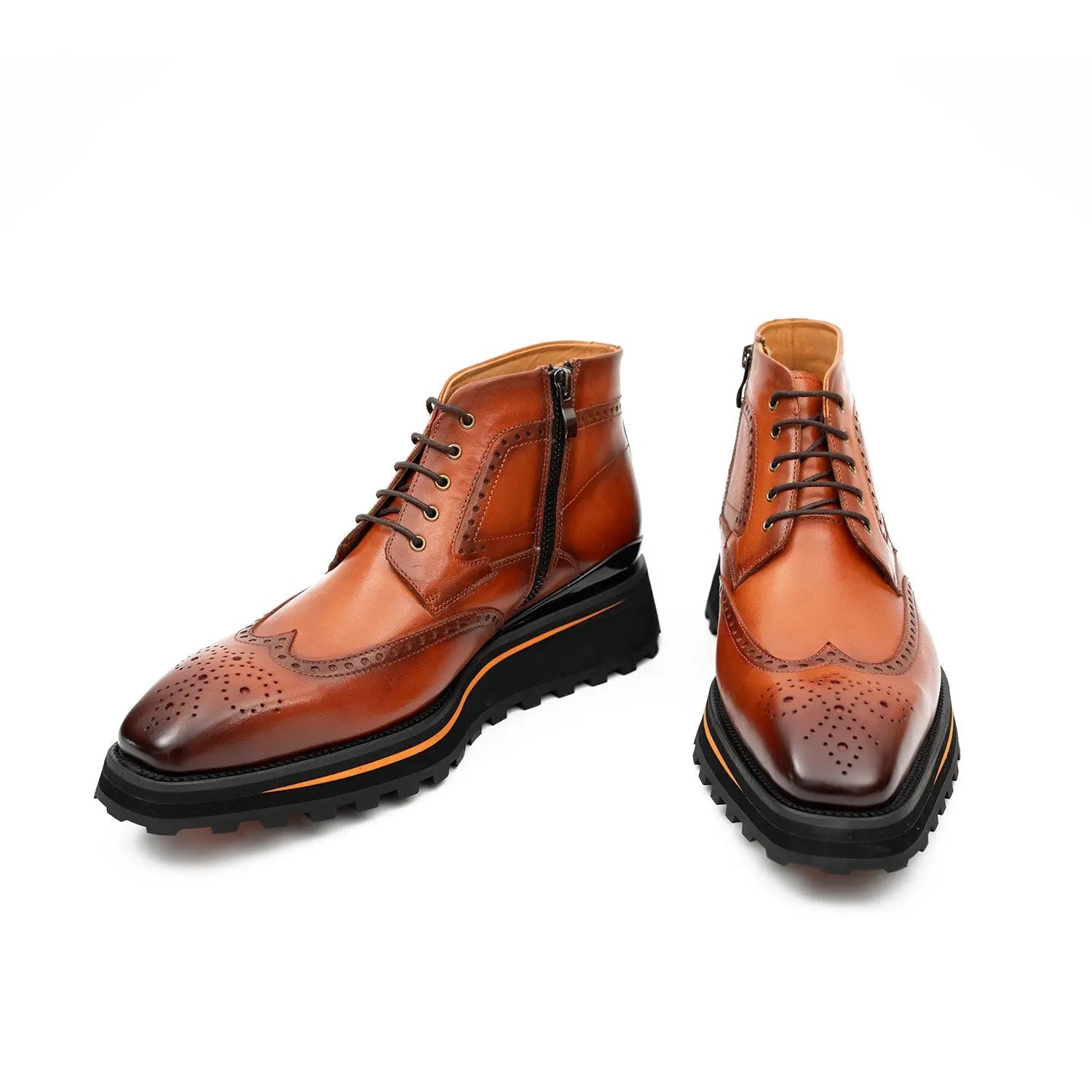Walnut Wingtip Martin Boot