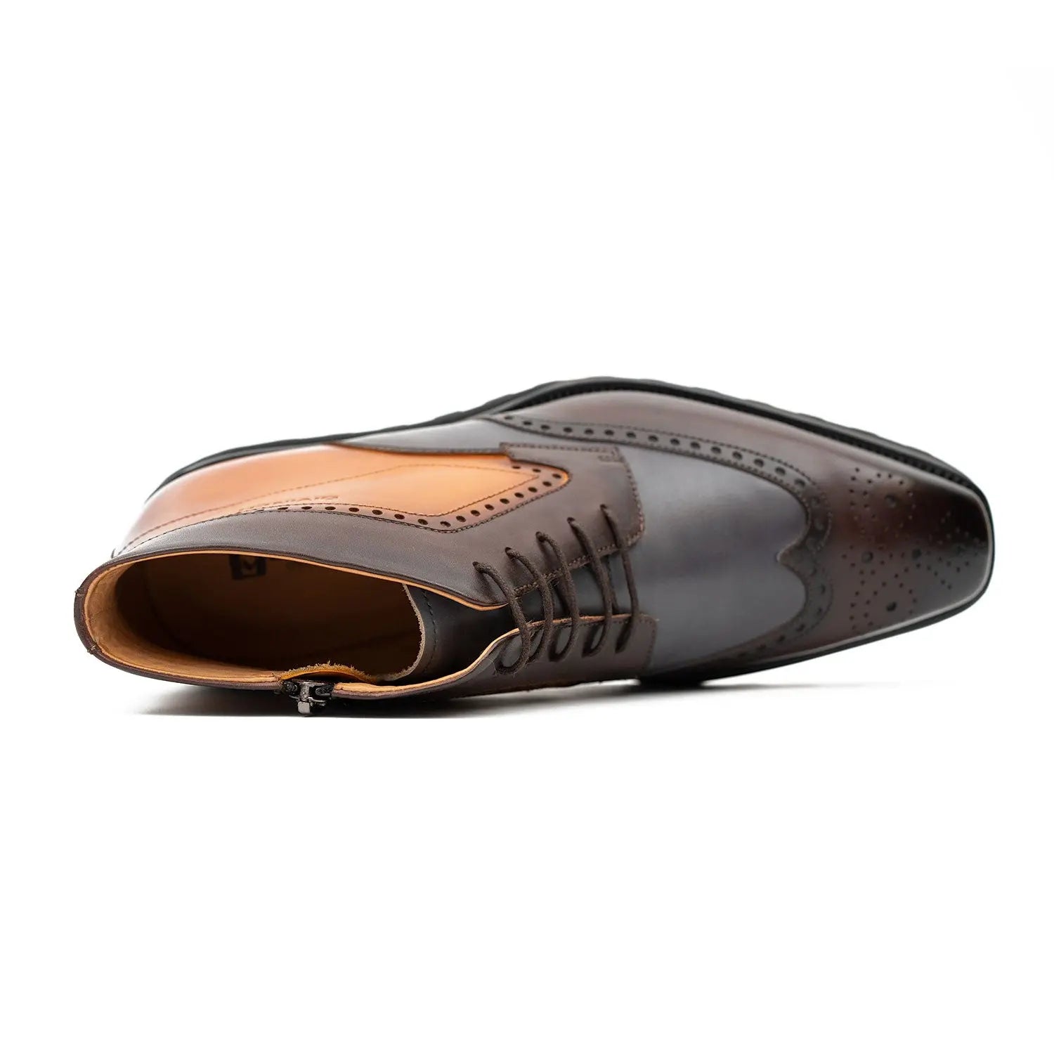 Two-Tone Wingtip Martin Boot
