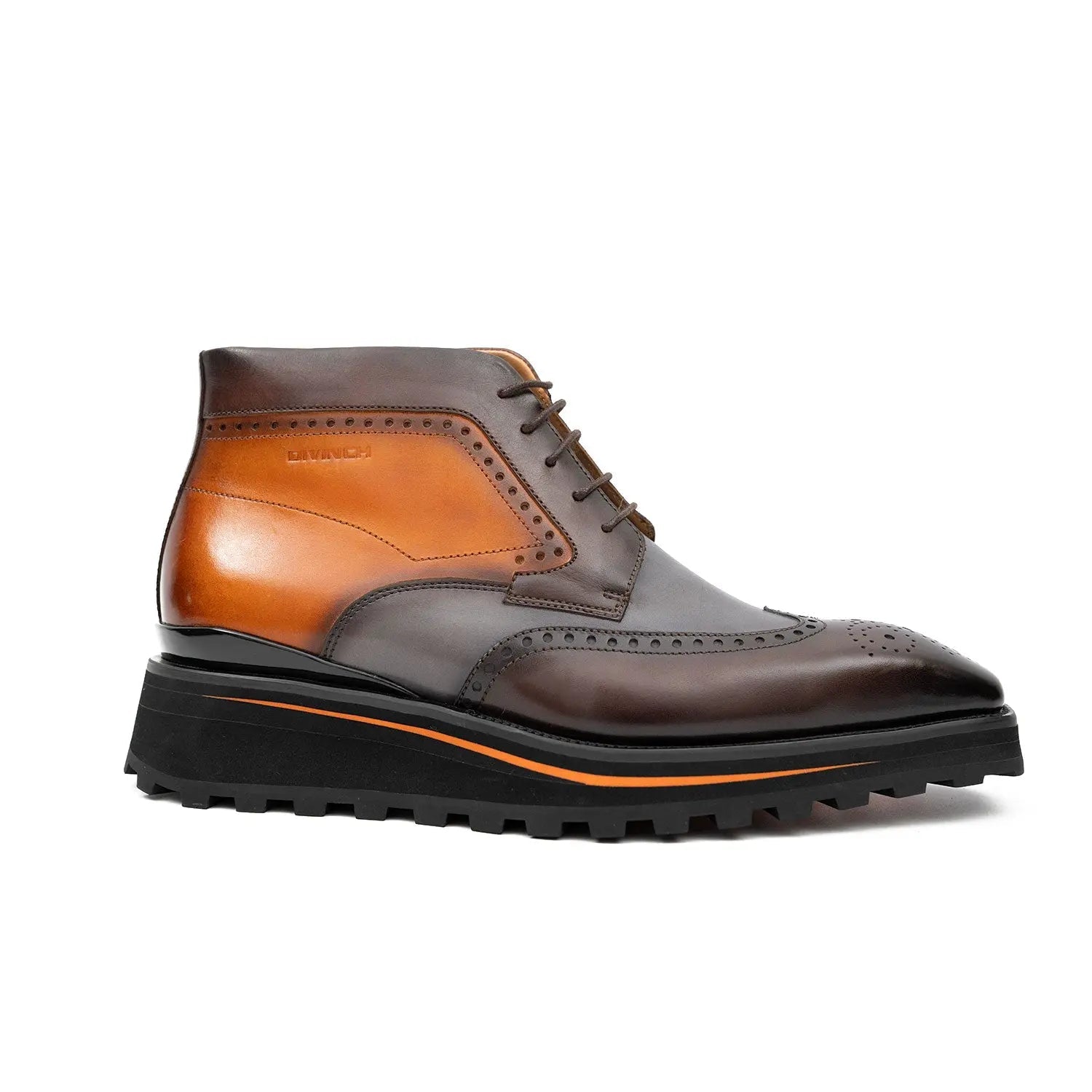 Two-Tone Wingtip Martin Boot