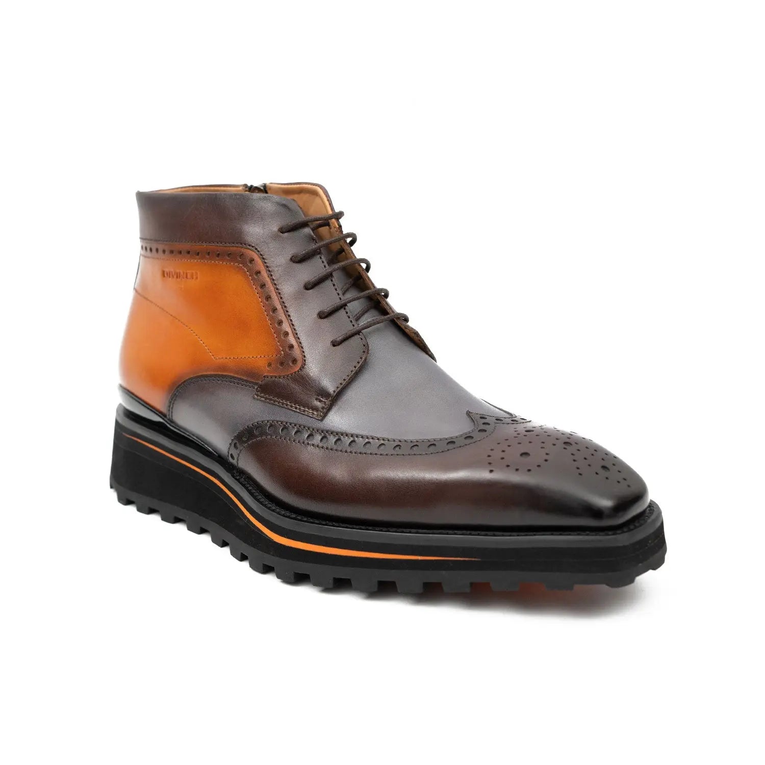 Two-Tone Wingtip Martin Boot