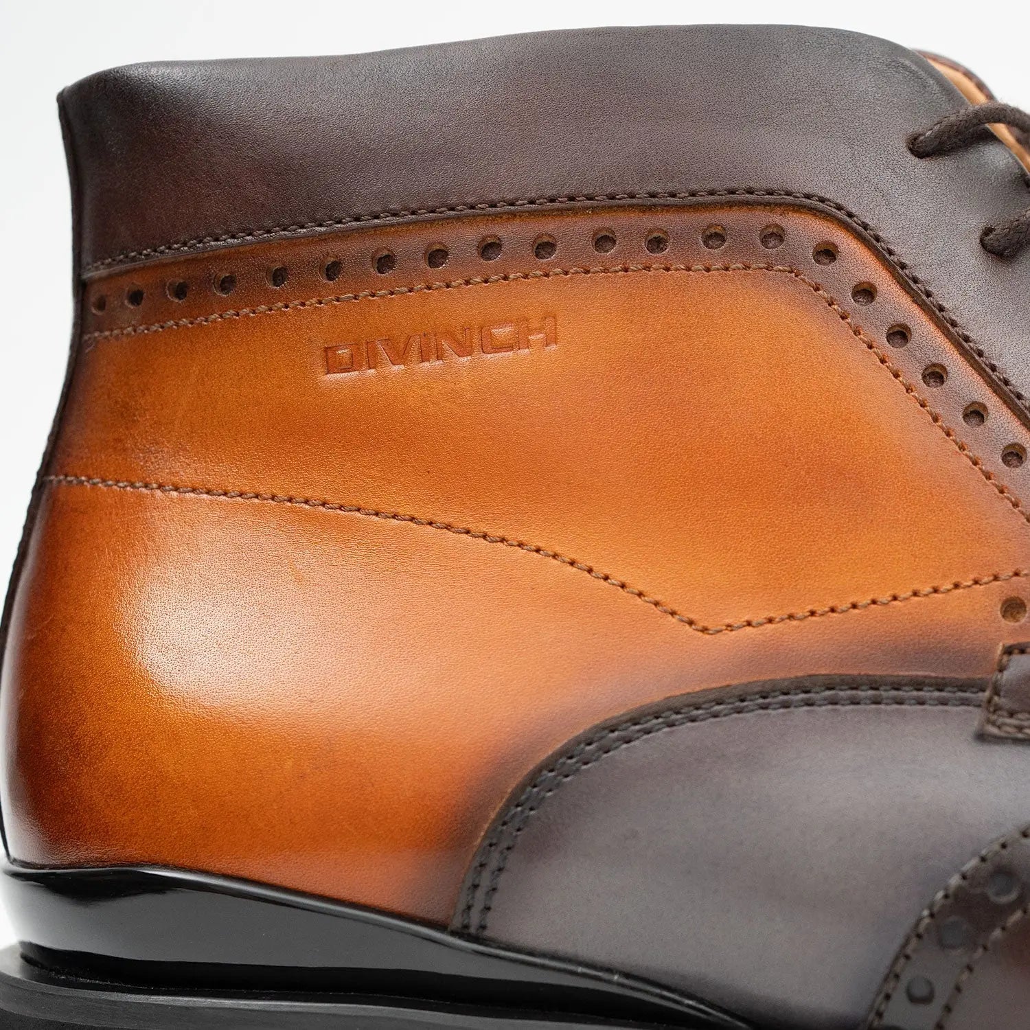 Two-Tone Wingtip Martin Boot