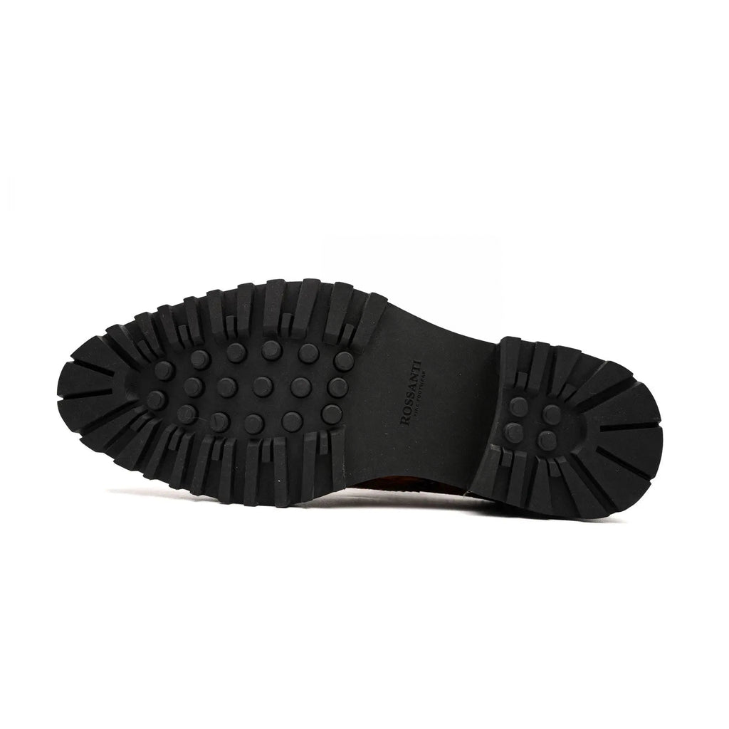 Rossanti Short Title: Exotic Crocodile Leather Oxford Shoes outsole detail