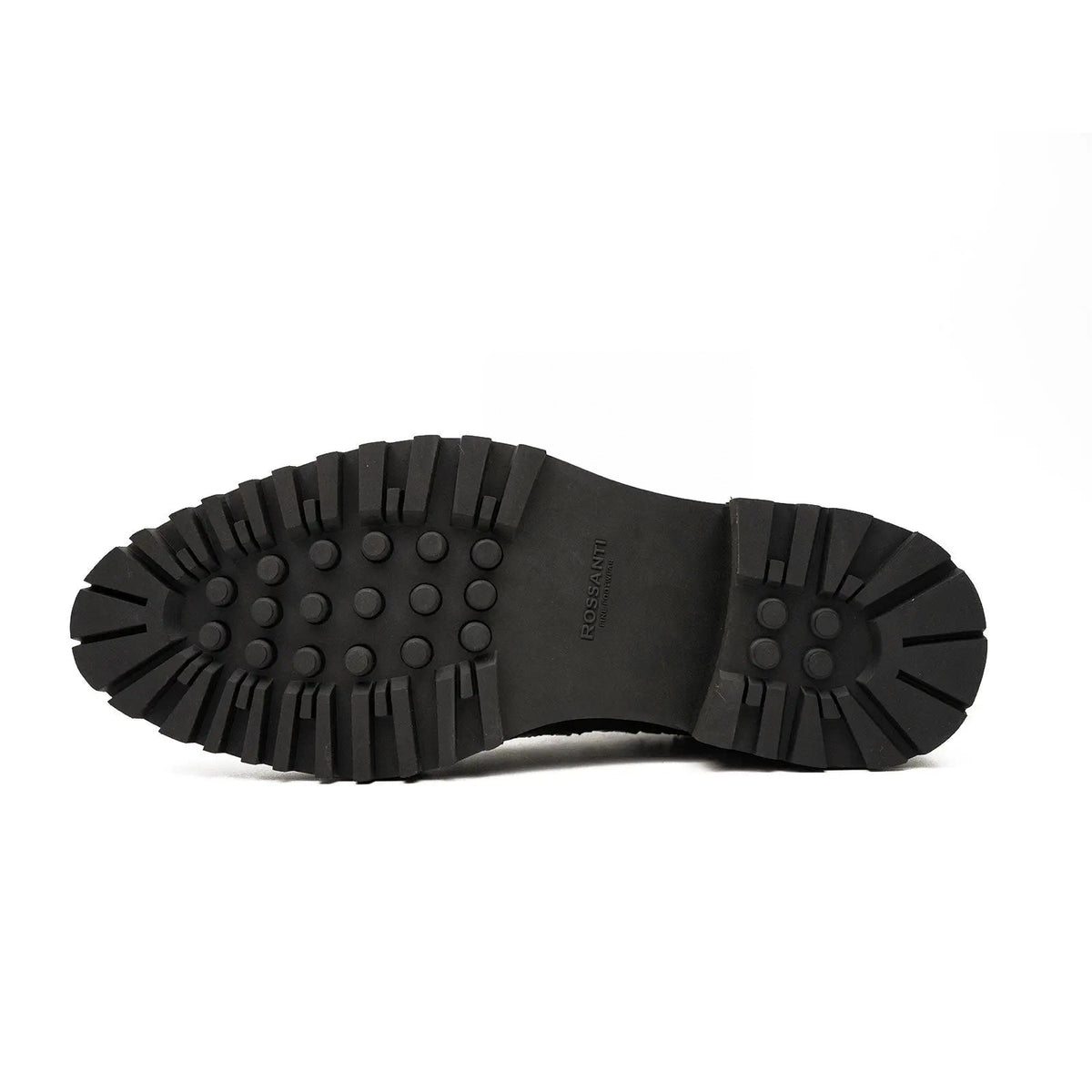 Rossanti Brown Crocodile Chelsea Lug Boots outsole detail