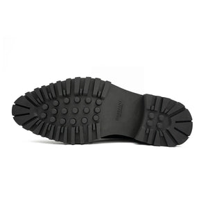 Rossanti Black Wingtip Derby with Lug Sole outsole detail