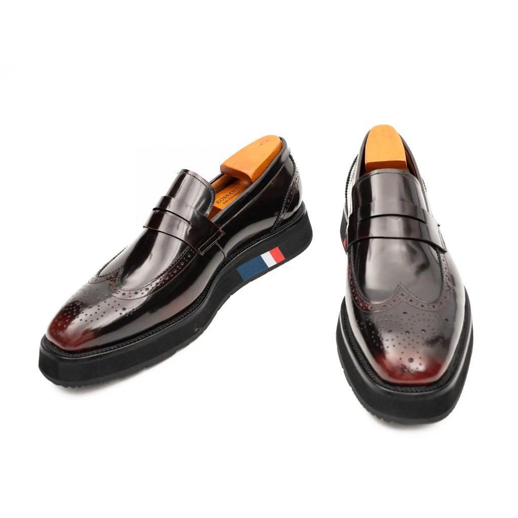 Rossanti Dark Burgundy Penny Loafer with Foam Sole insole detail