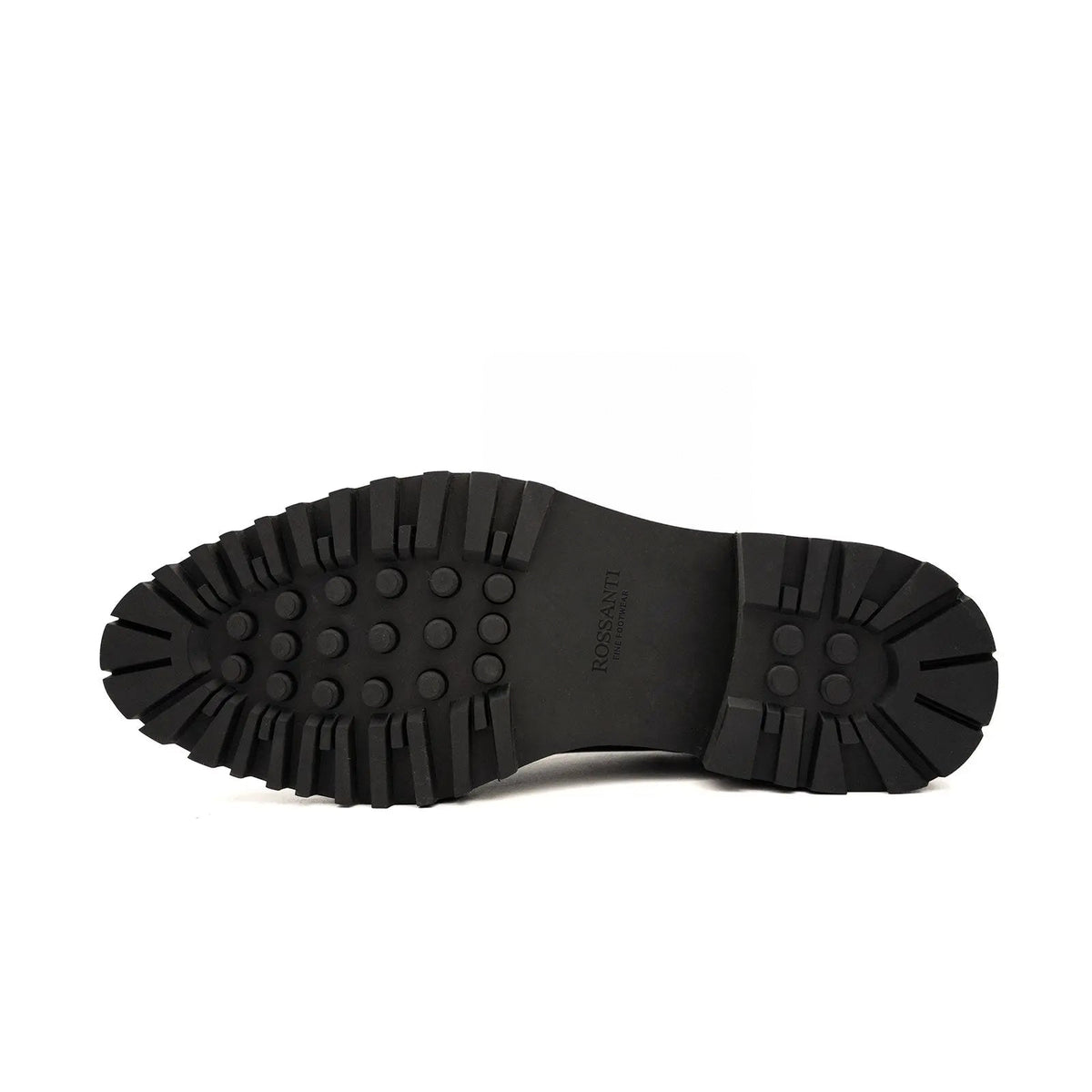 Rossanti Black Brogue Combat Boot outsole detail