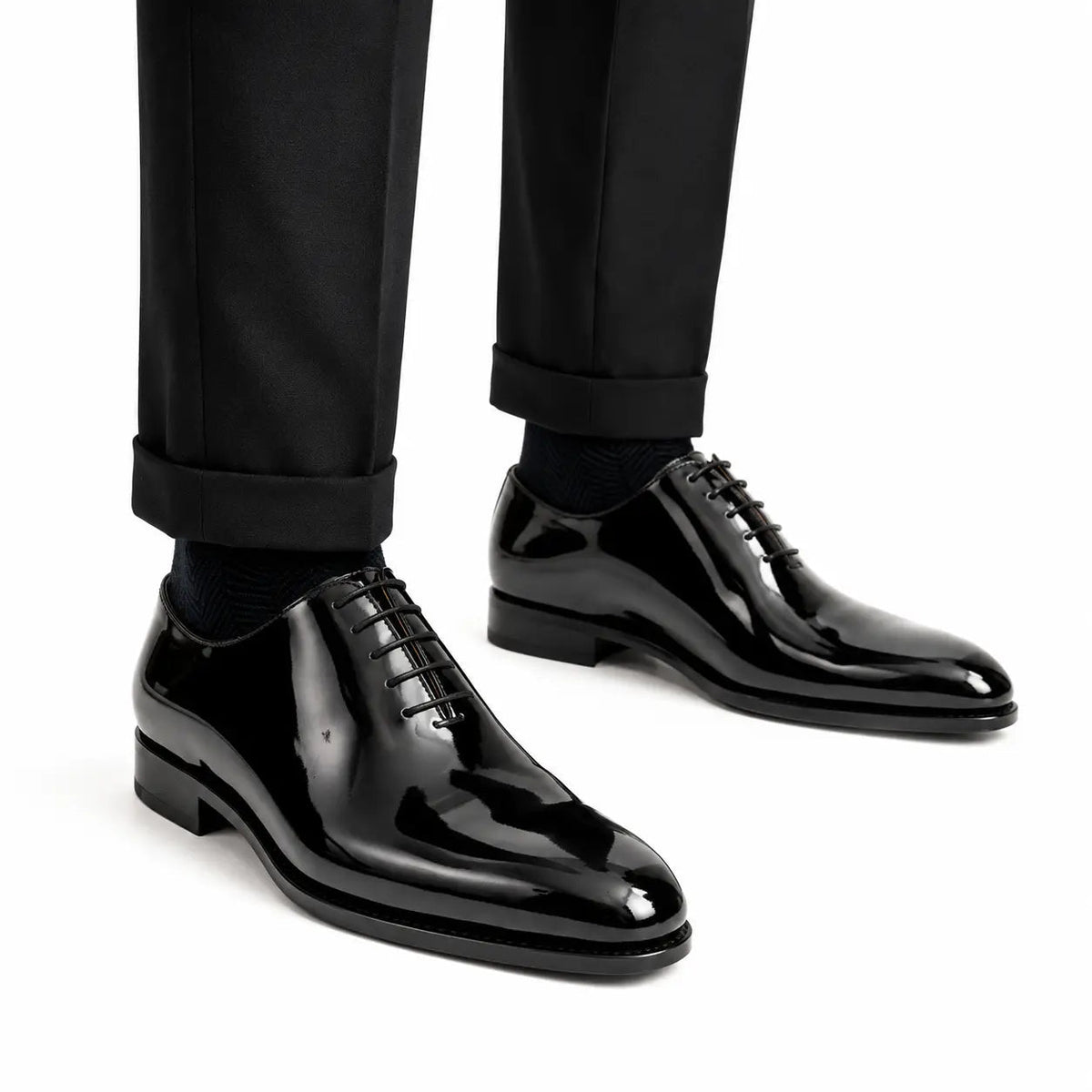 Black Patent Oxford Dress Shoe