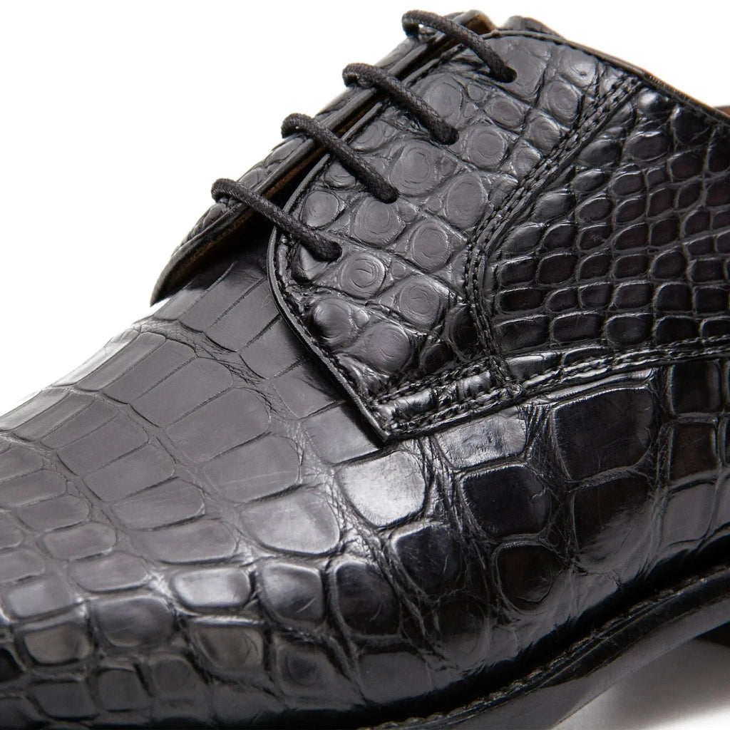 Black Crocodile Derby Oxford
