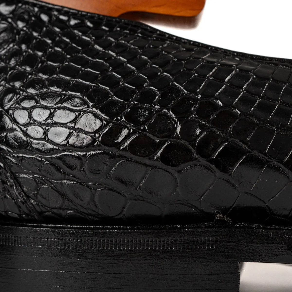 Black Crocodile Tassel Loafer