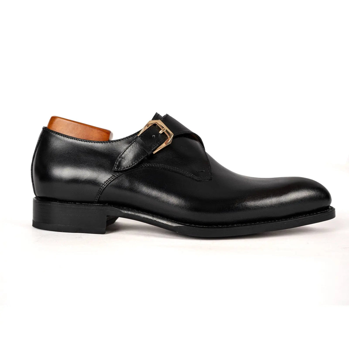 Black Single Monk Oxford