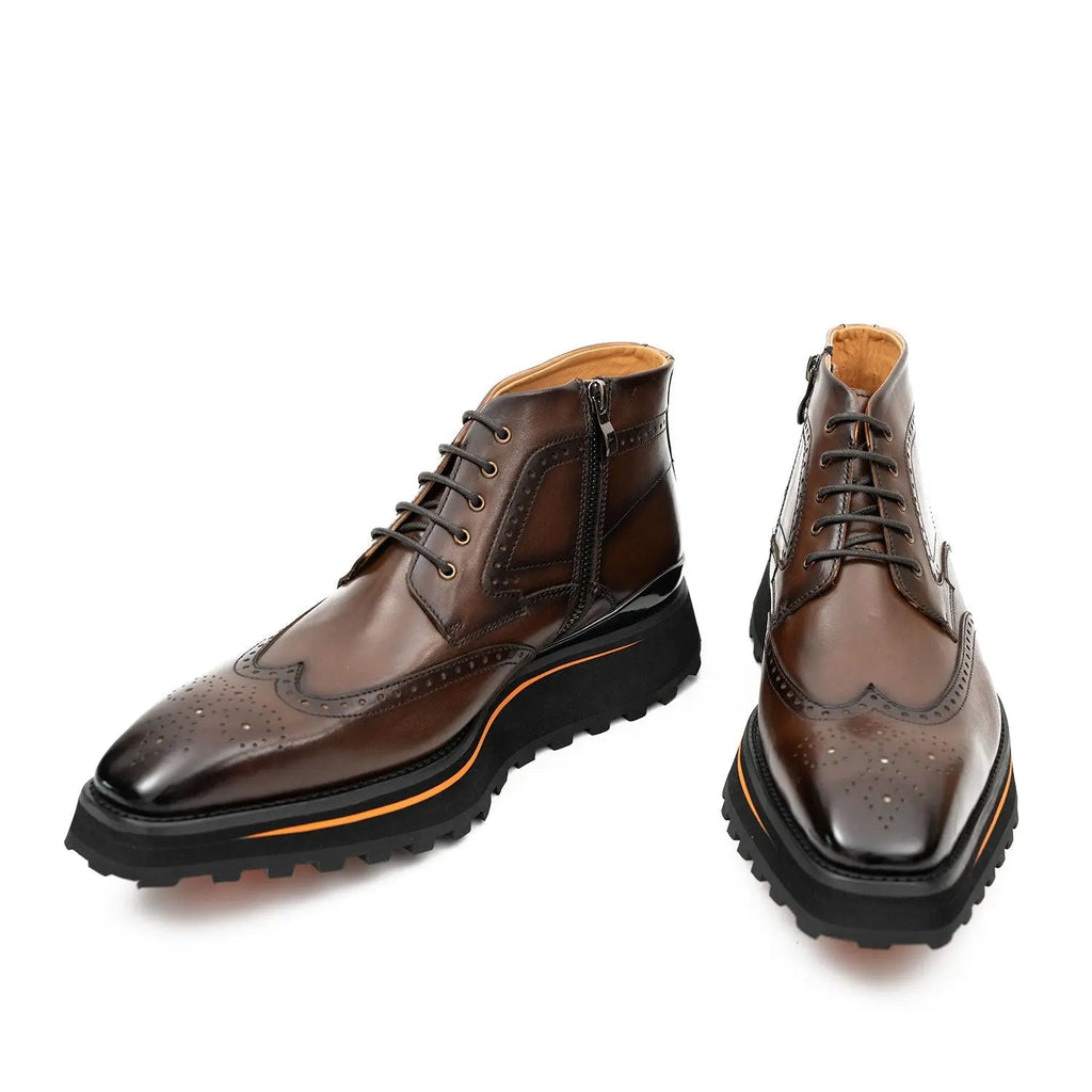Brown Brogue Chukka Boot