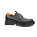 Black Croc-Embossed Derby