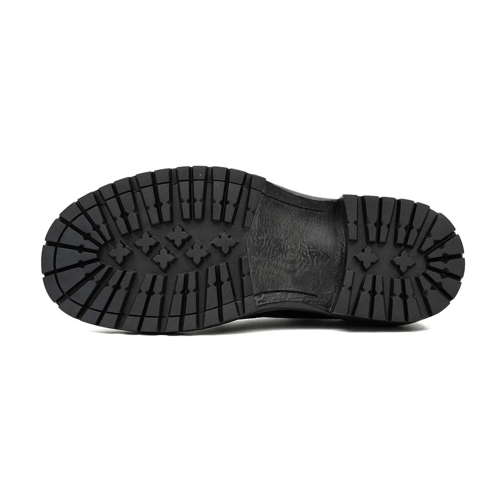 Black Croc-Embossed Derby