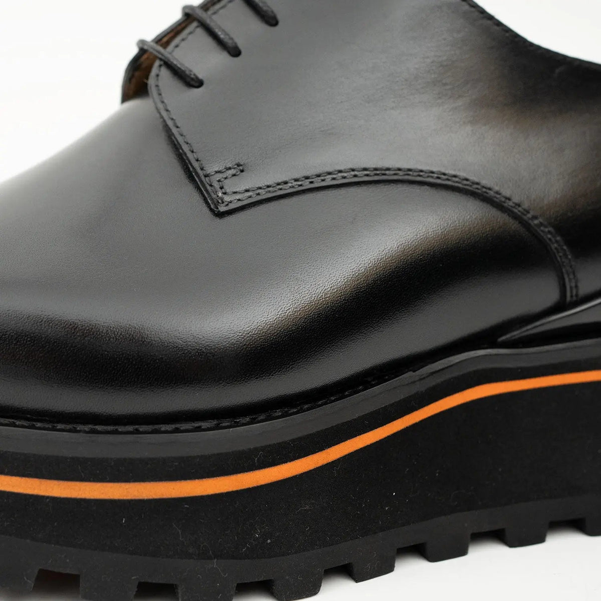 Black Cap-Toe Derby Lug