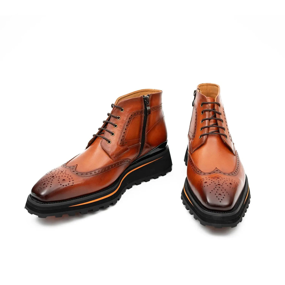 Walnut Wingtip Martin Boot