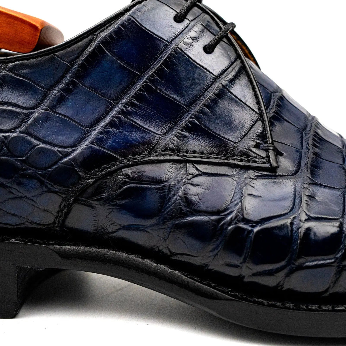 Blue Crocodile Derby Shoe