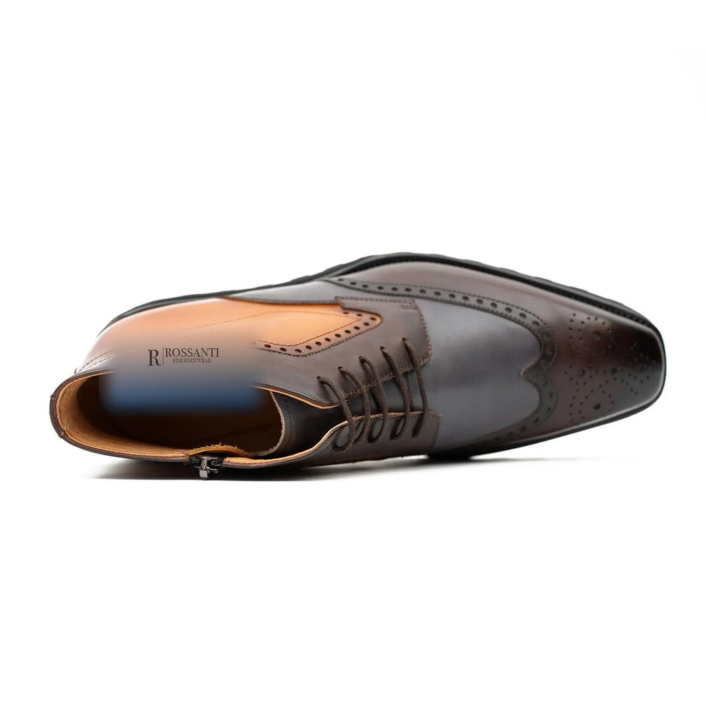 Two-Tone Wingtip Martin Boot