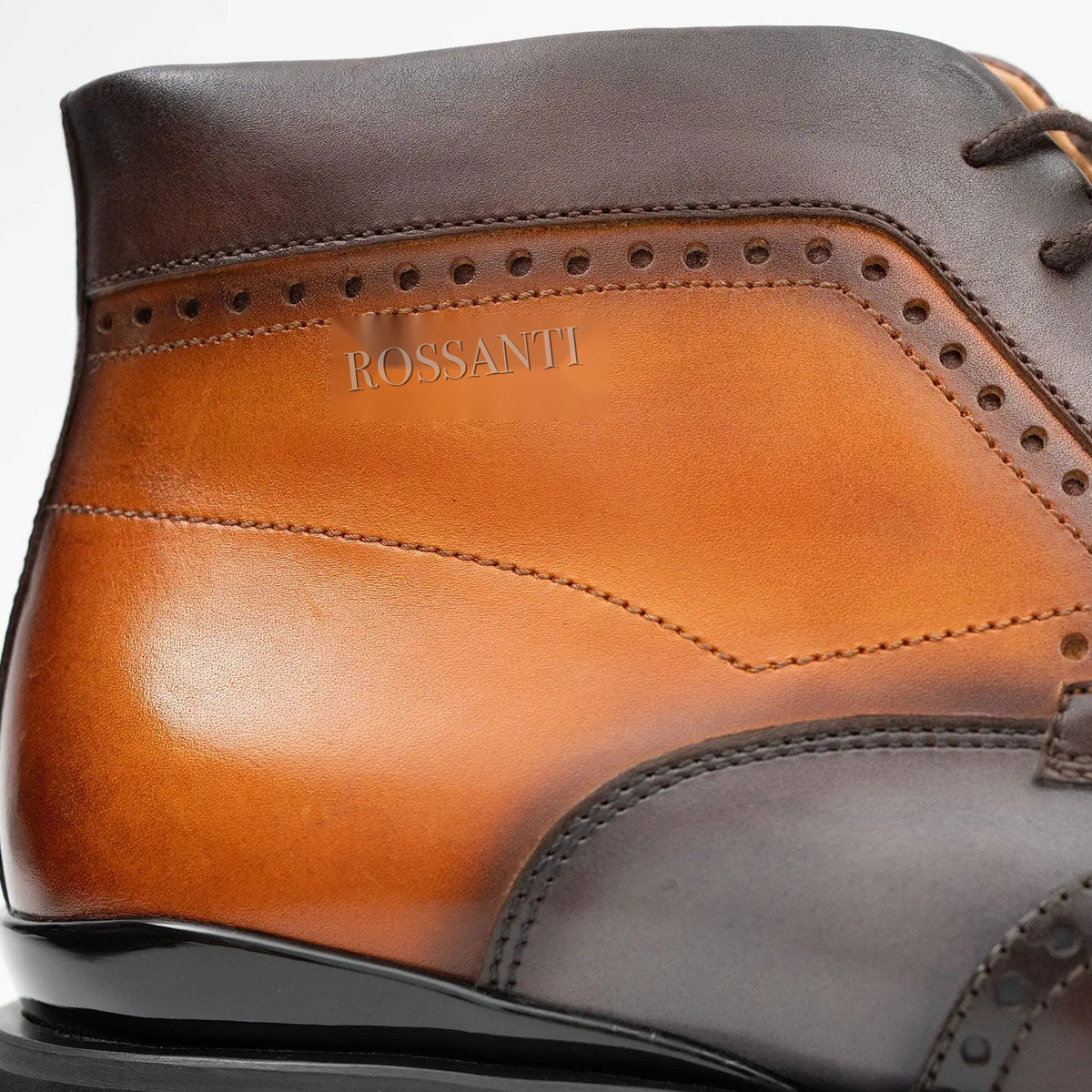 Two-Tone Wingtip Martin Boot