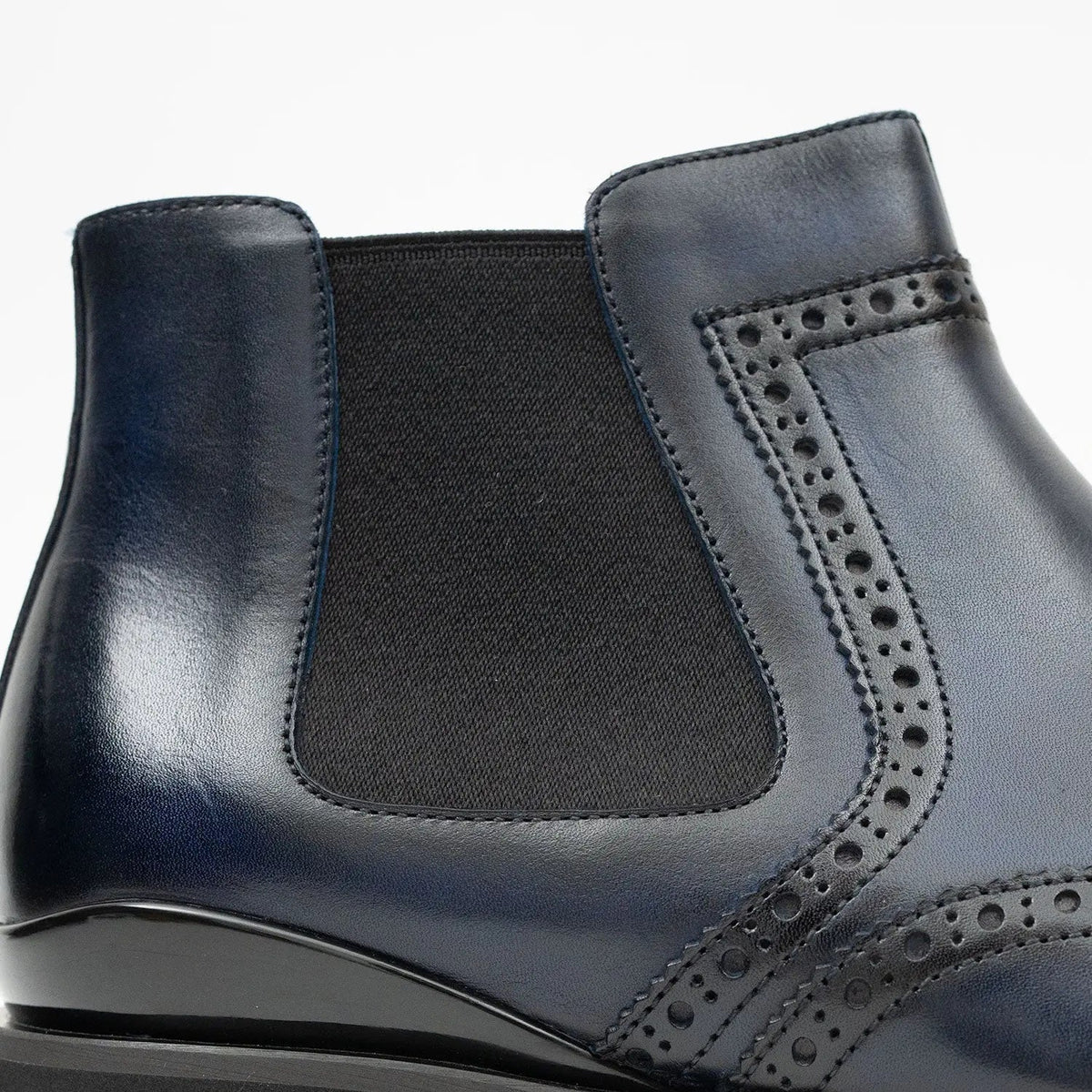 Navy Wingtip Chelsea Boot