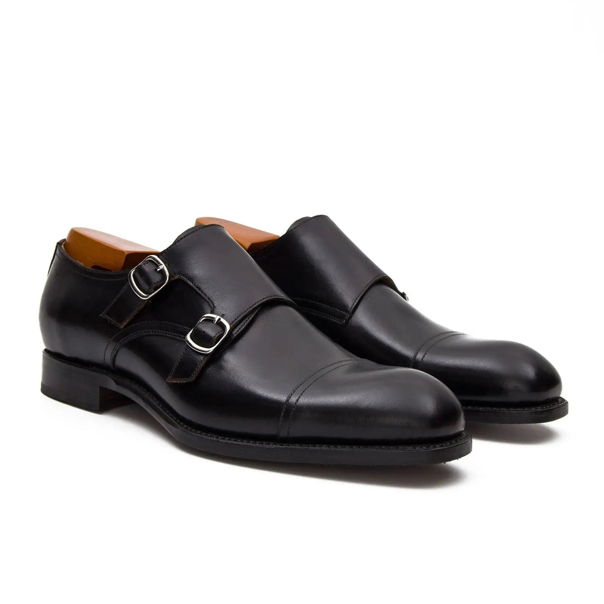 Black Double Monk Strap