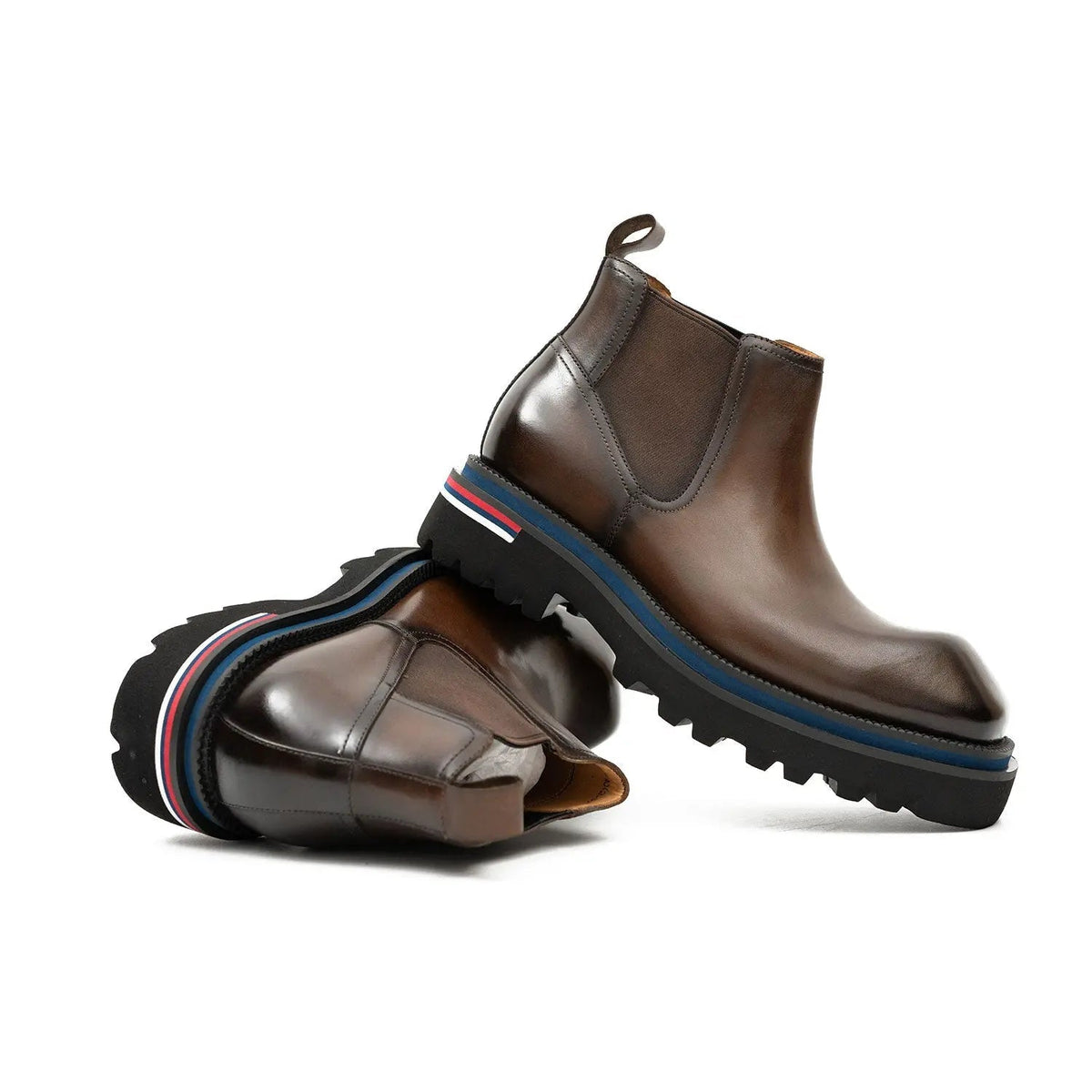 Square Toe Platform Chelsea Boots