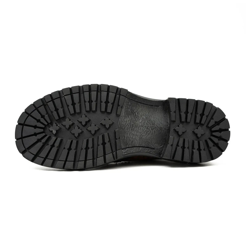 Croc-Embossed Lug Derby Shoes