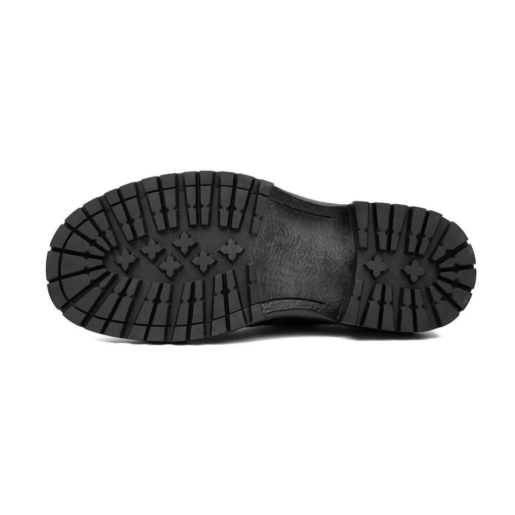 Blue Crocodile Lug Derby Shoes