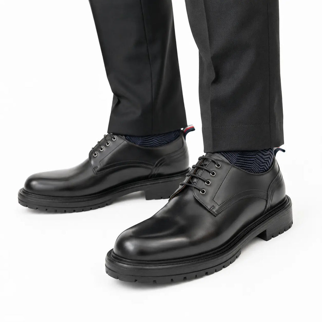 Black Calf Derby Shoes